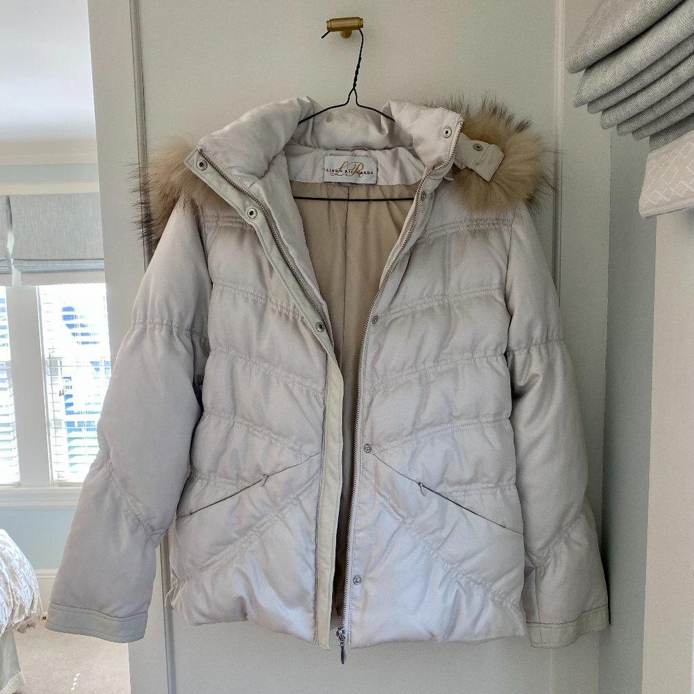 Linda Richards Down Jacket with Fox Fur Trim Hood